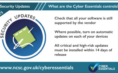 The Five Core Controls of Cyber Essentials – Security Update Management