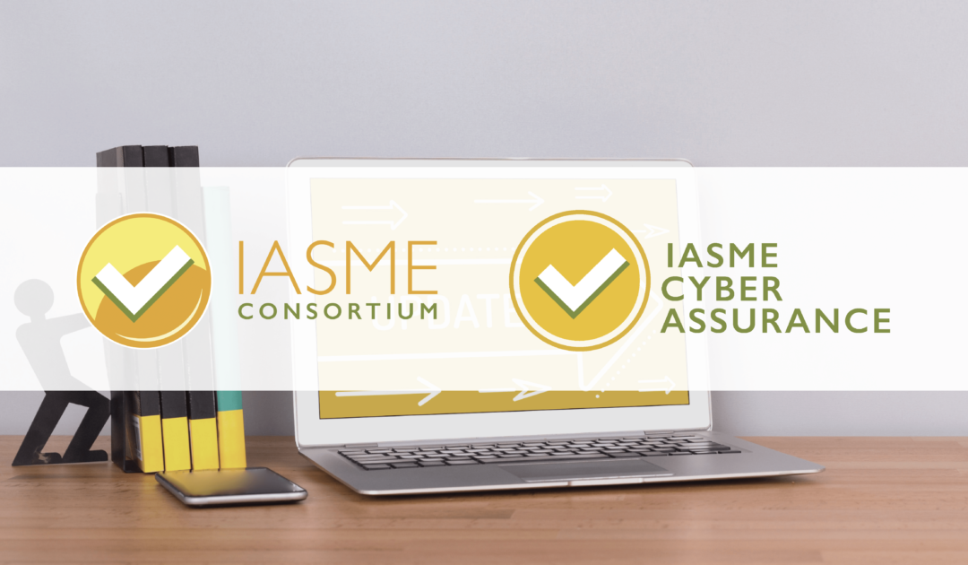 Logo of IASME Governance next to logo of new IASME Cyber Assurance