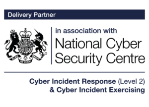 Delivery Partner logo in association with the NCSC Cyber Incident Level 2 Response and Cyber Incident Exercising