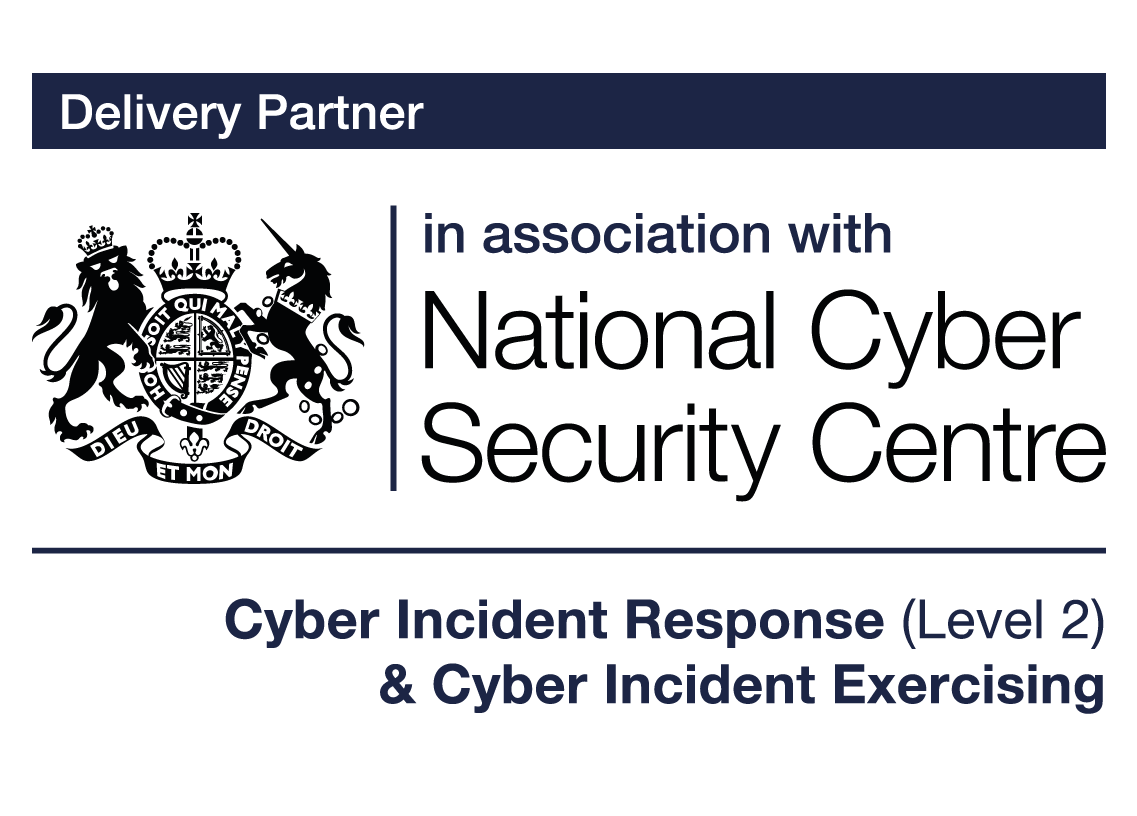 NCSC Delivery Partner logo for Cyber Incident Response Level 2 and Cyber Incident Exercising