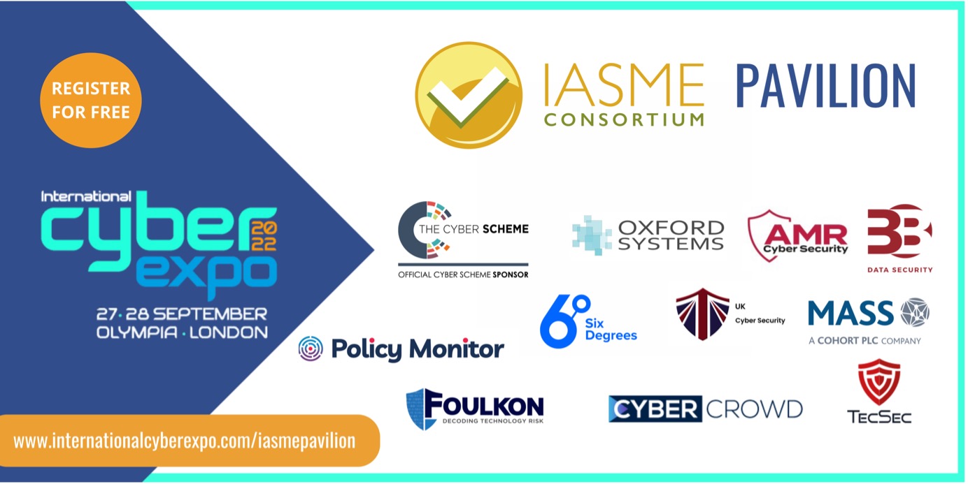 IASME host Partners Pavilion at International Cyber Expo 2022 this month